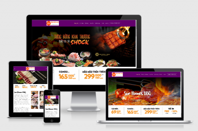 mẫu thiết kế website giới thiệu nhà hàng P011