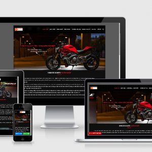 mẫu thiết kế website dịch vụ xe moto P019